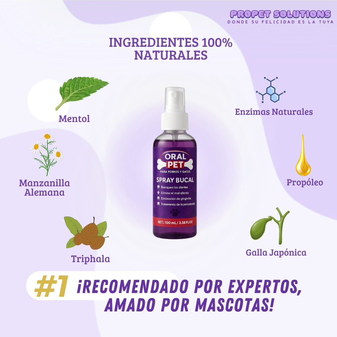 Oral Pet Spray Bucal Limpiador para mascotas