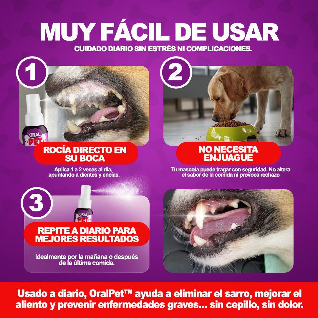 Oral Pet Spray Bucal Limpiador para mascotas