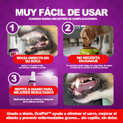 Oral Pet Spray Bucal Limpiador para mascotas