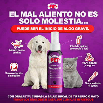 Oral Pet Spray Bucal Limpiador para mascotas