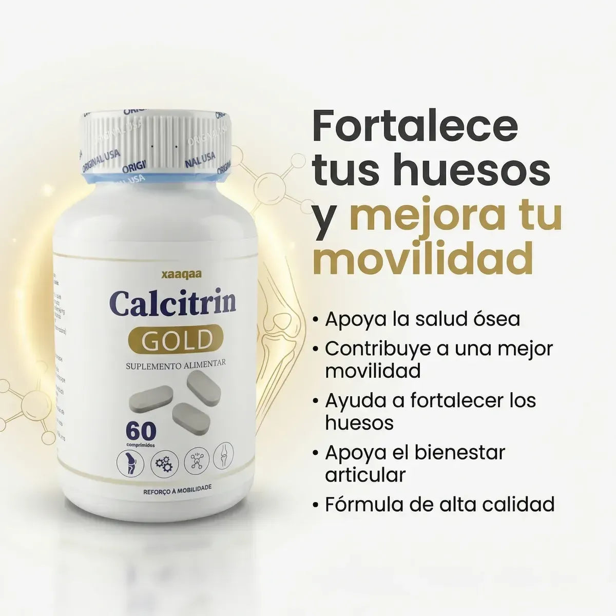 Calcitrin Gold  - Formula para fortalecer huesos, articulaciones y músculos.