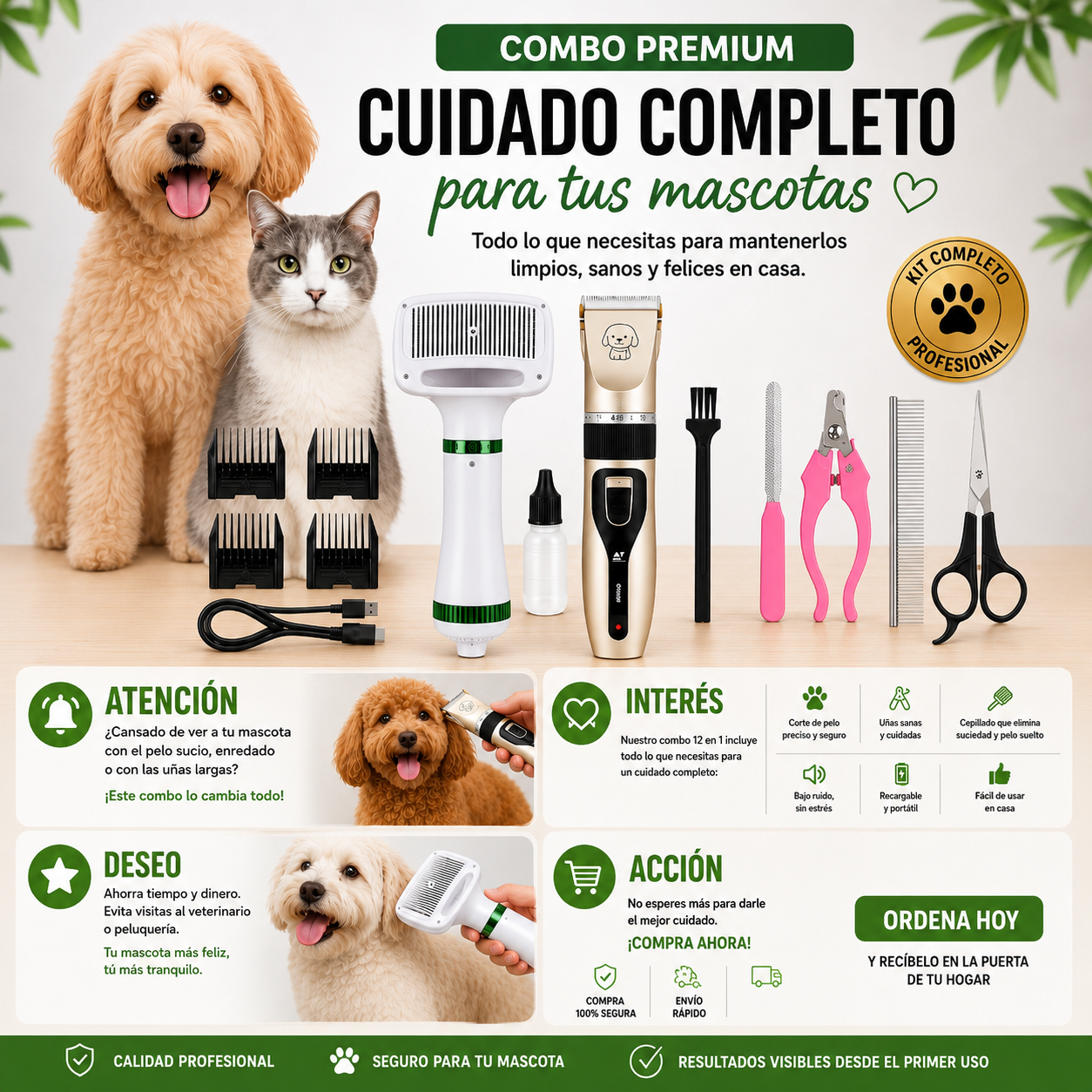 Kit cuidado de mascotas